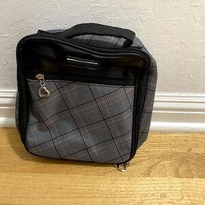 Plaid Black and Gray Men's Bag